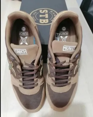 Zapatillas Munich Hombre Talla 44 Beige/Marrón