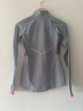 Sudadera HM gris cremallera talla XS