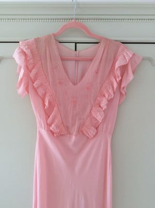 Vestido camison  antiguo seda años 30-40 vintage