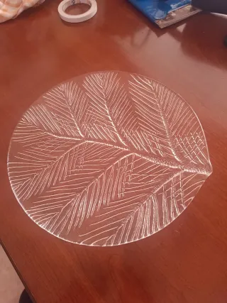 Vassoio in vetro decorato