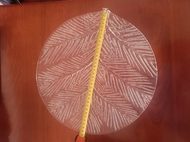 Vassoio in vetro decorato