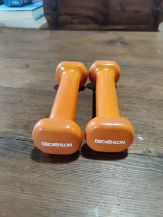 2 Pesas 0.5 kg Decathlon Naranja