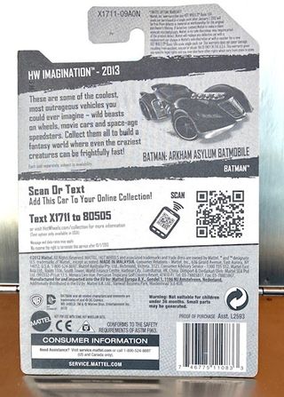Hot Wheels Batman Arkham Asylum Batmobile