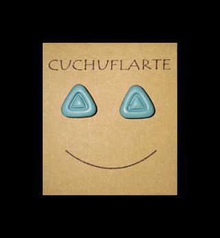 Pendientes Fimo Doble Triángulo