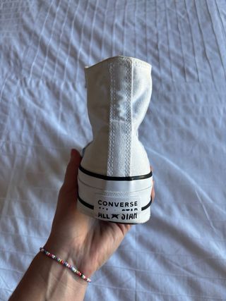 Converse All Star Plataforma en blanco talla 38