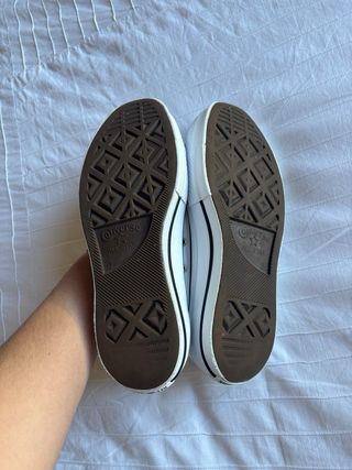 Converse All Star Plataforma en blanco talla 38