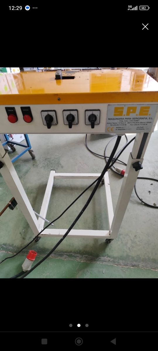 Flash de pre-secado para Serigrafía