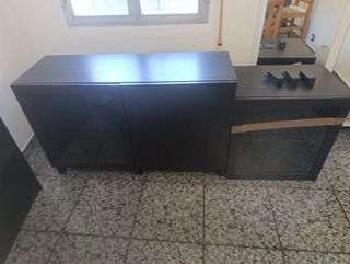 Mueble besta Ikea negro