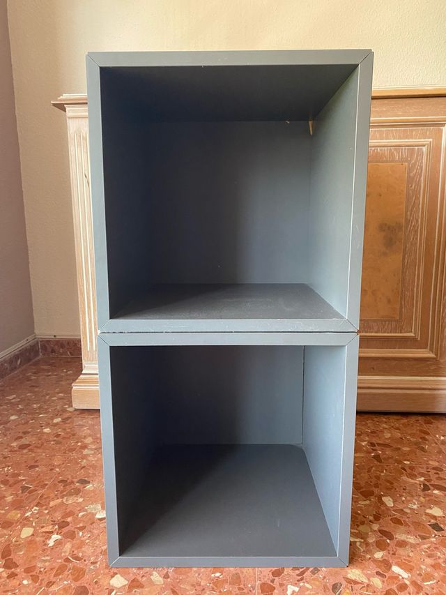 Estantería modular gris madera