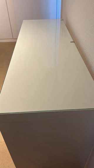Tocador Malm Ikea Blanco con Cristal
