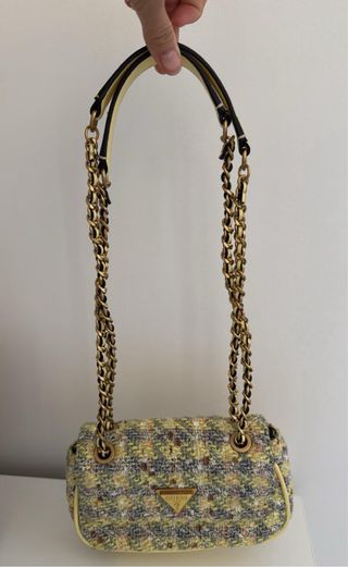 Bolso Guess amarillo tweed