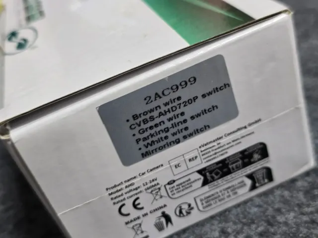 Cámara visión trasera coche