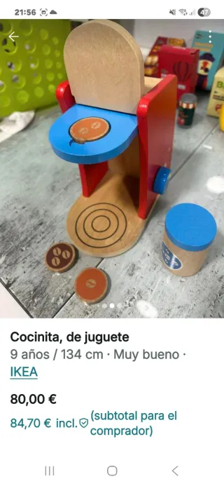 Cocinita de juguete de madera