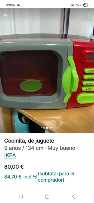 Cocinita de juguete de madera