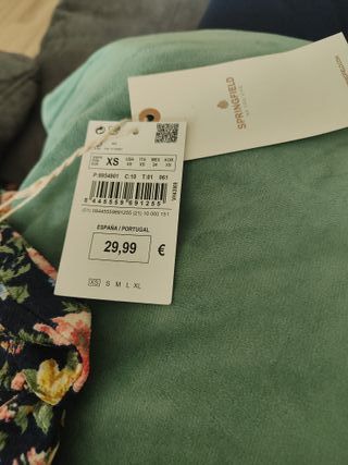 Vestido estampado floral manga larga