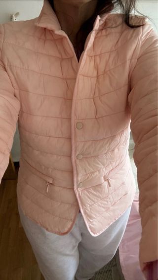 Chaqueta rosa acolchada