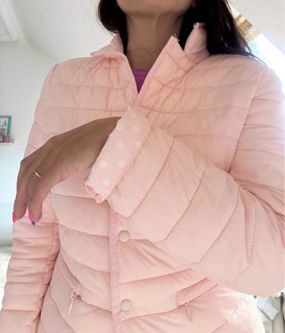 Chaqueta rosa acolchada