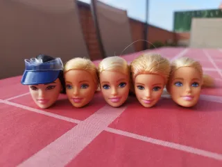 5 Cabezas Barbie Originales.
