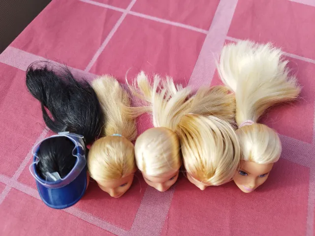 5 Cabezas Barbie Originales.