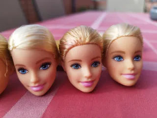 5 Cabezas Barbie Originales.