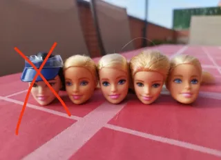 4 Cabezas Barbie Originales.