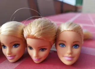 4 Cabezas Barbie Originales.