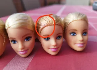 4 Cabezas Barbie Originales.