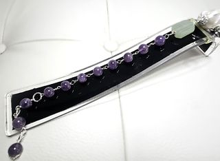 Bracciale in Ametista, Acquamarina, Perla Naturali