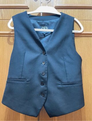 Chaleco Zara Negro Mujer