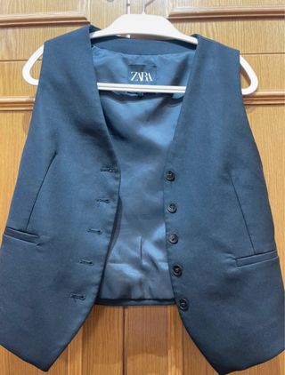 Chaleco Zara Negro Mujer