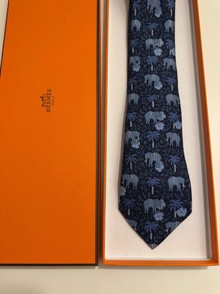 Corbata Hermes Elefantes 
