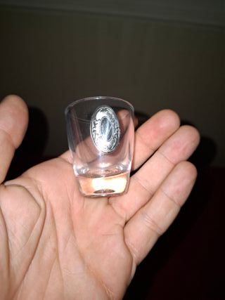 6 Bicchieri da amaro con decoro argento