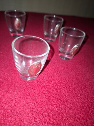 6 Bicchieri da amaro con decoro argento