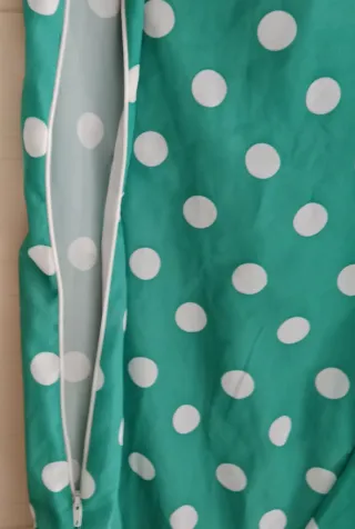 Traje Sevillana Verde Lunares Blancos