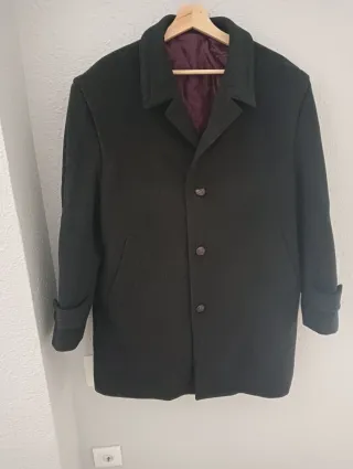 Abrigo Lana Negro Hombre XL