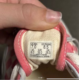Vans Checkerboard Rosa Talla 39
