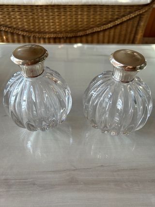 2 Frascos Cristal Plata