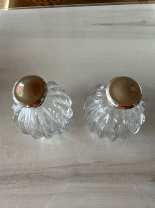 2 Frascos Cristal Plata