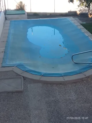 Cubierta Piscina Invierno Negra/Azul