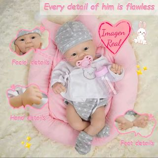 Bebé silicona flexible muñeca reborn