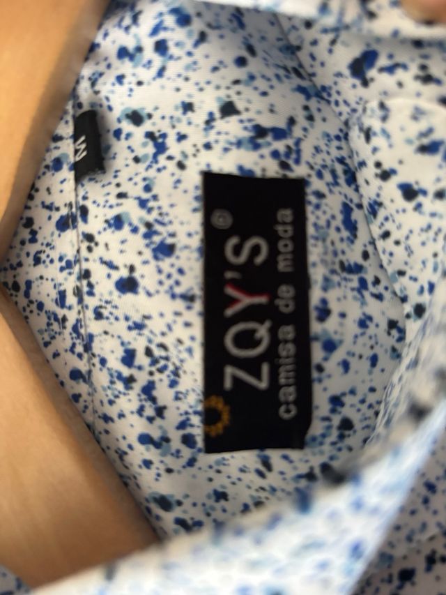 Camisa manga larga estampada hombre