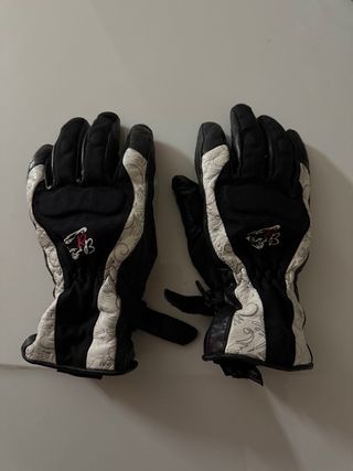 Guantes Moto Chica Negros y Blancos