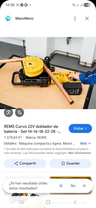 Curvadora de tubos REMS Curvo 22V
