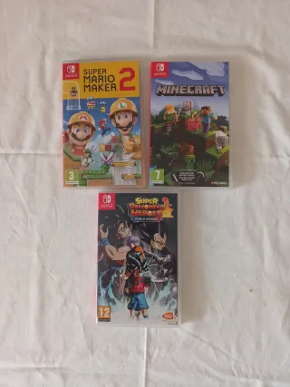 Pack 3 Juegos Nintendo Switch: Mario, Minecraft, D