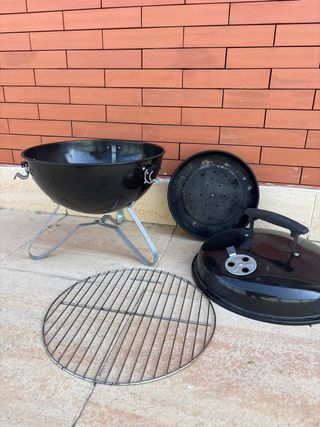 Barbacoa Portátil Negra y Plateada