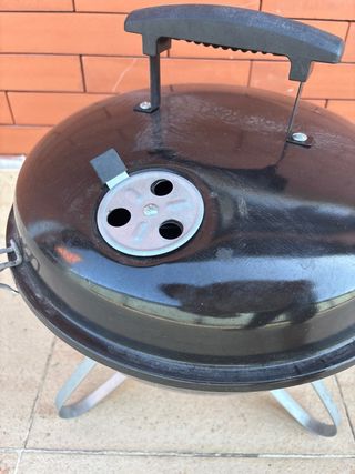 Barbacoa Portátil Negra y Plateada