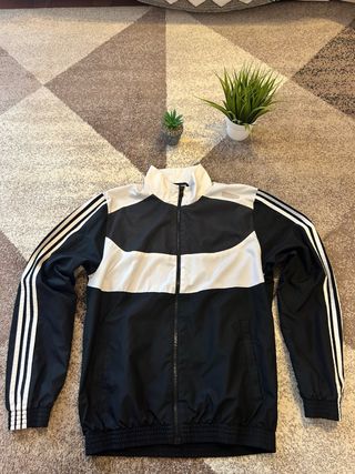 Giacca sportiva Adidas bicolore nero/bianco