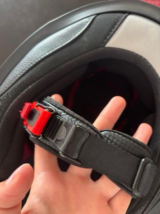 Casco Moto LS2 Negro y Morado, talla xs, LUX FF320