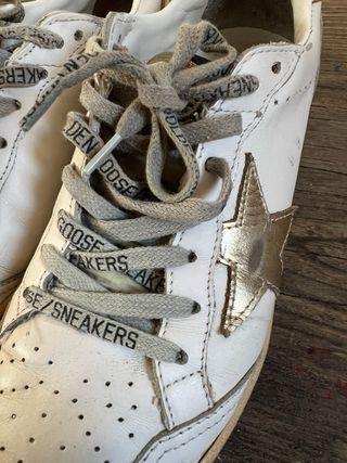 Zapatillas Golden Goose Ballstar Blanco y Dorado