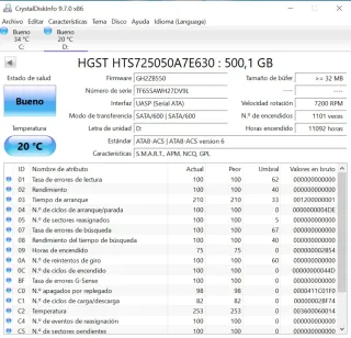 Lote 2 Discos Duros HGST 500GB SATA